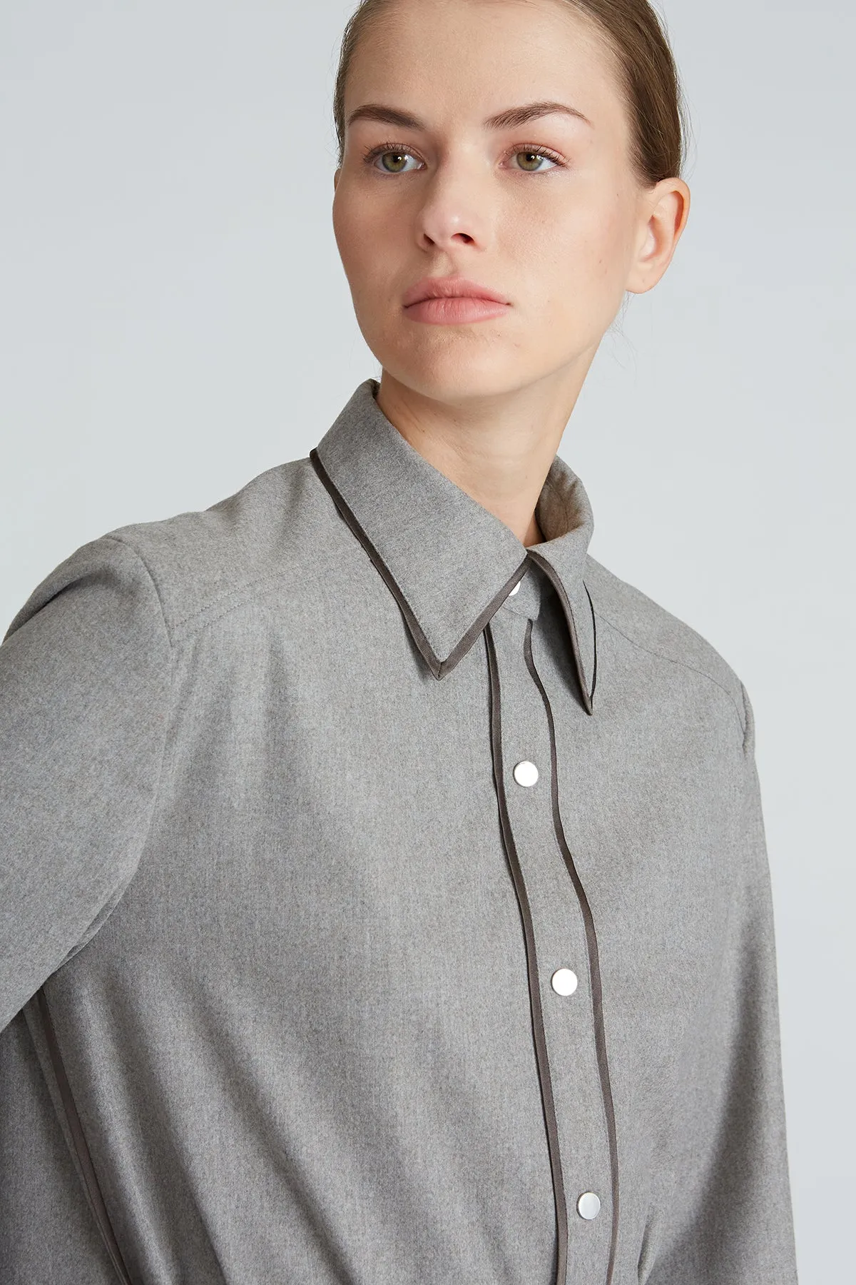 Mae Wool Shirtdress sold by H by Halston product image thumbnail 2