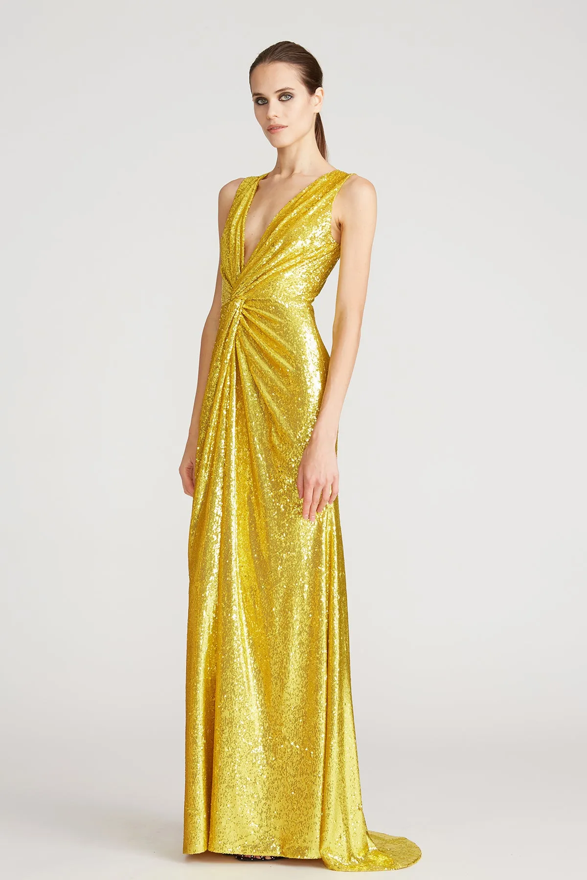 Georgia Sequins Twist Gown sold by H by Halston product image thumbnail 3