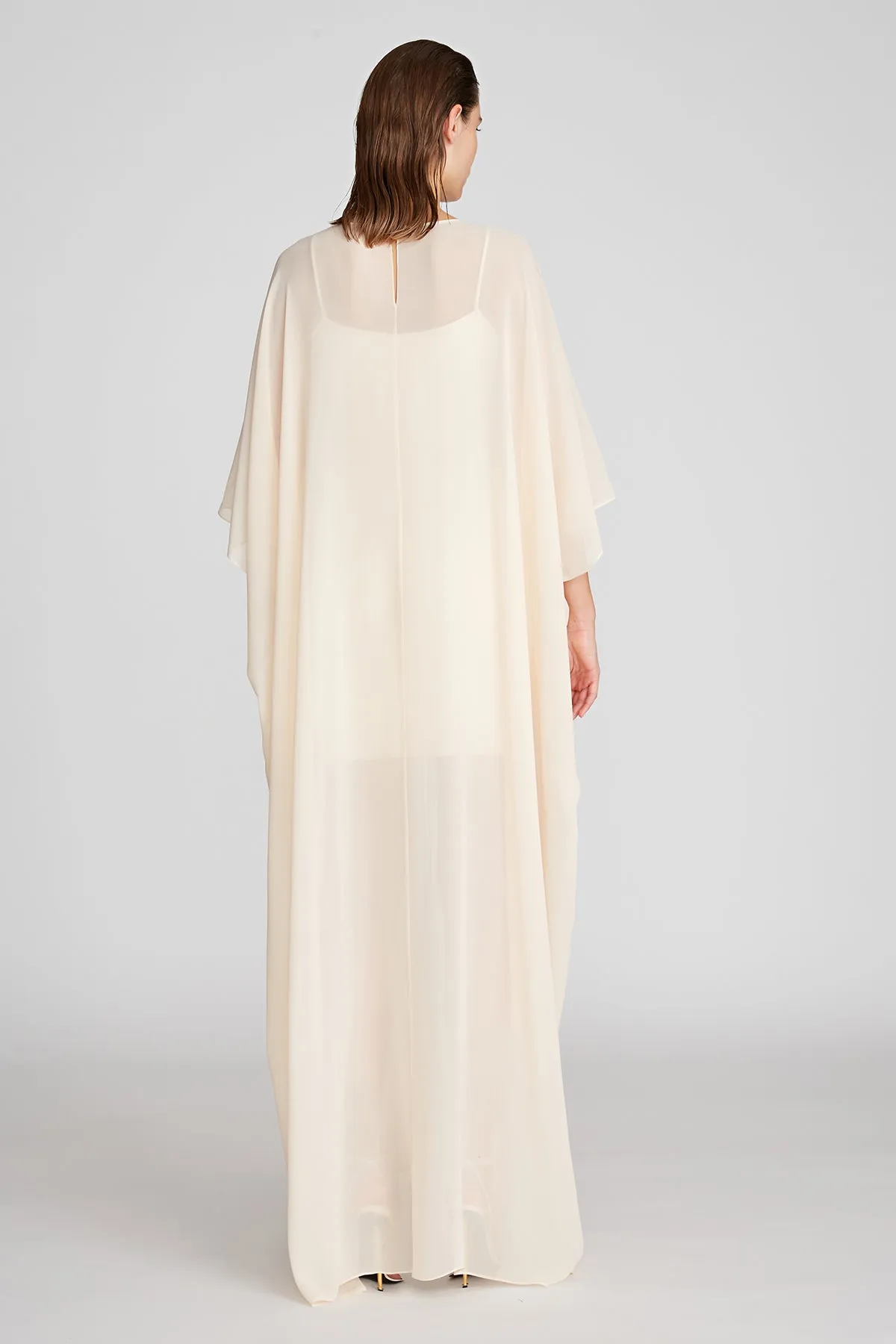 Sander Caftan In Scuba/Chiffon sold by H by Halston product image thumbnail 3