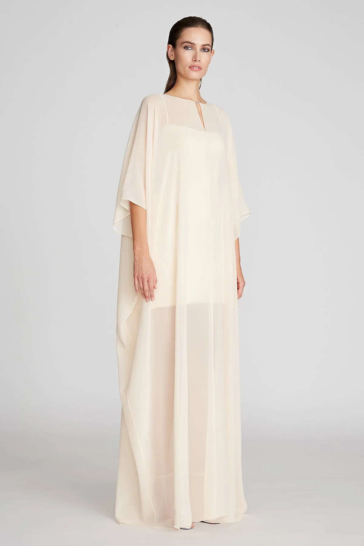 Sander Caftan In Scuba/Chiffon sold by H by Halston product image thumbnail 4