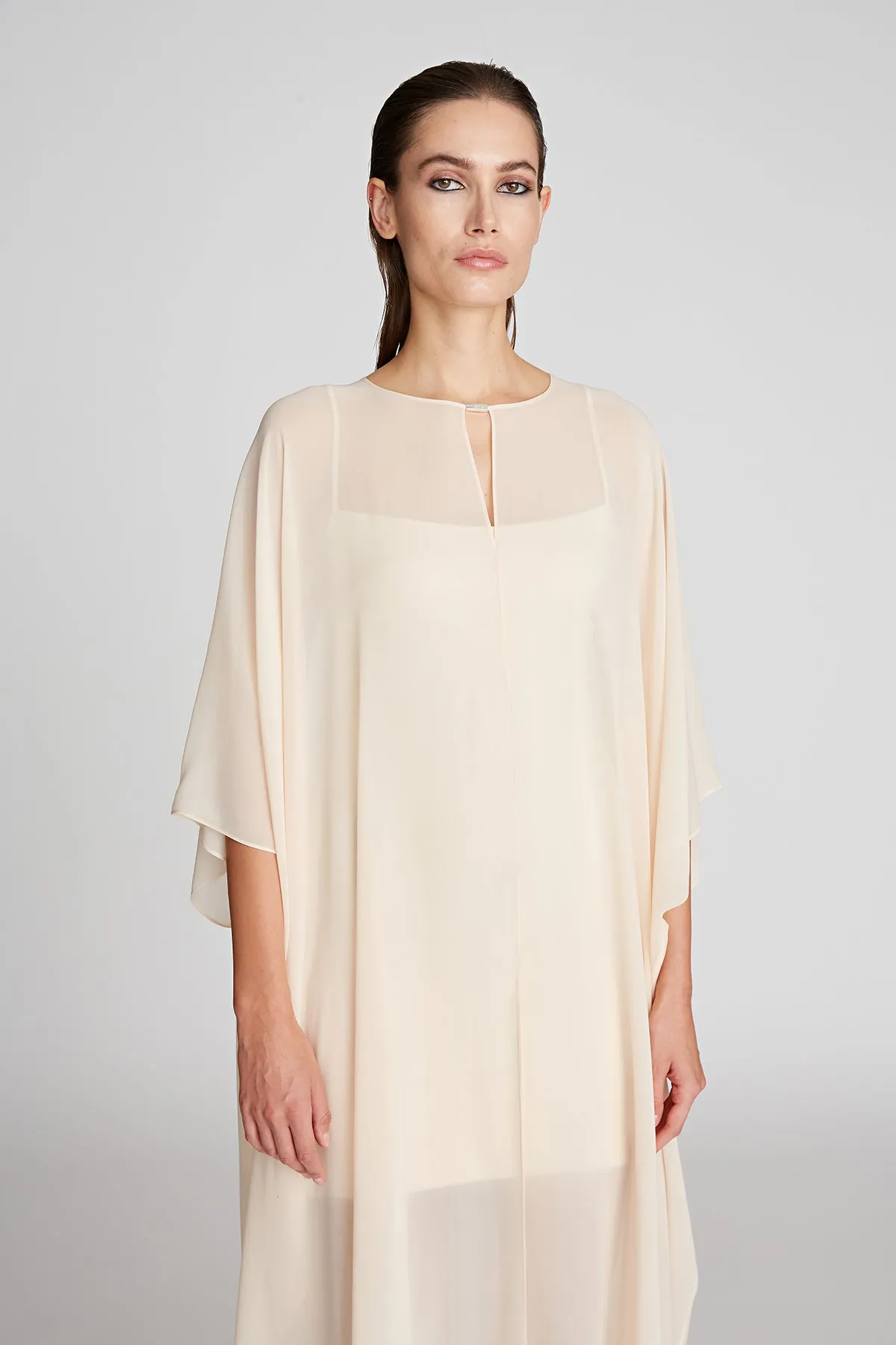 Sander Caftan In Scuba/Chiffon sold by H by Halston product image thumbnail 5