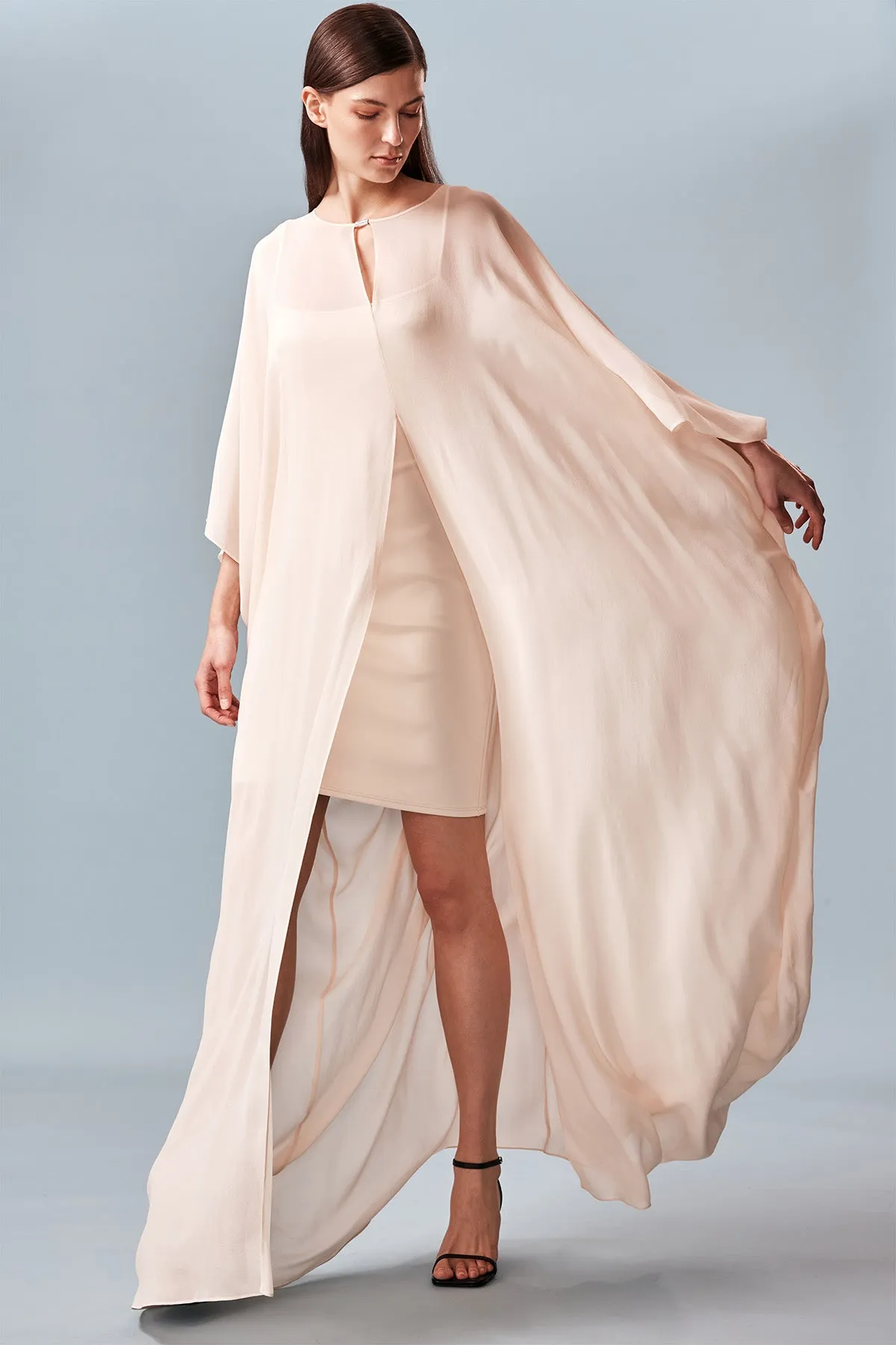 Sander Caftan In Scuba/Chiffon sold by H by Halston product image thumbnail 2