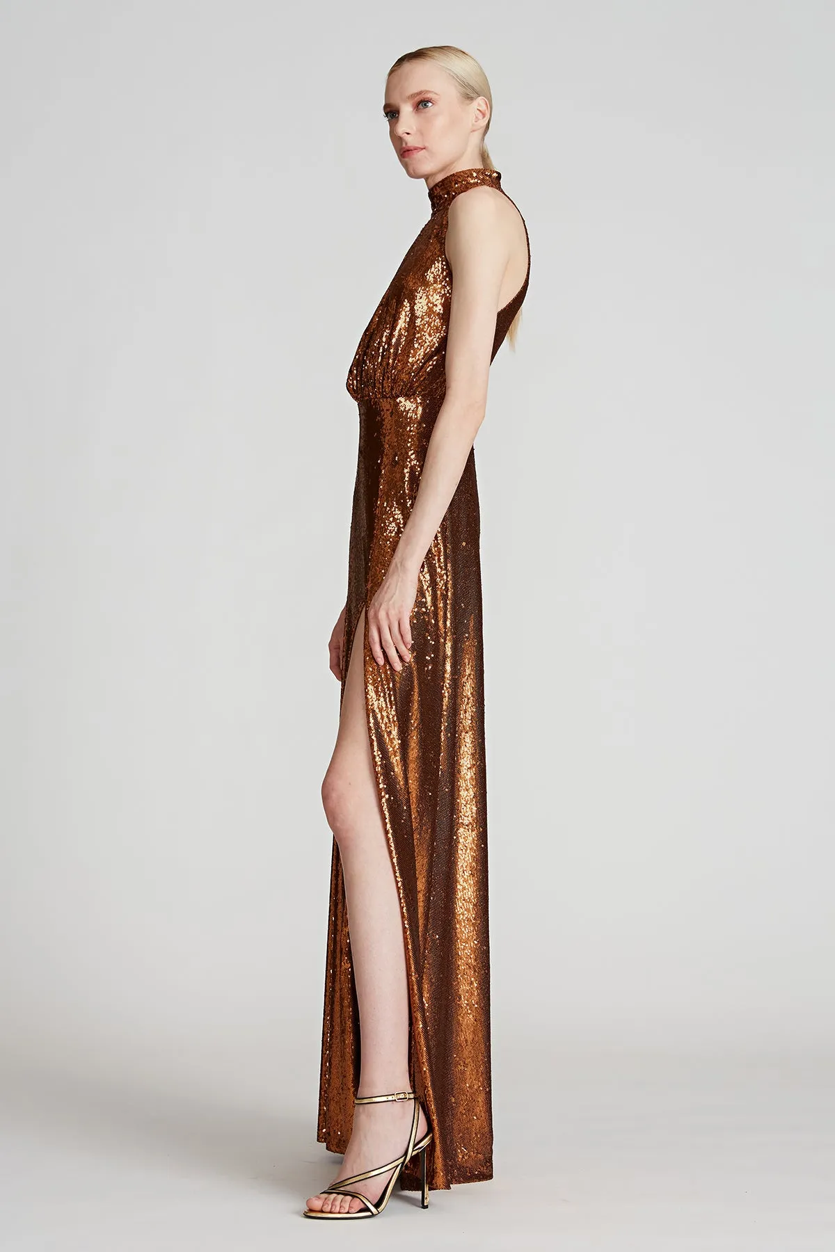 Brinley Sequin Halter Gown sold by H by Halston product image thumbnail 5