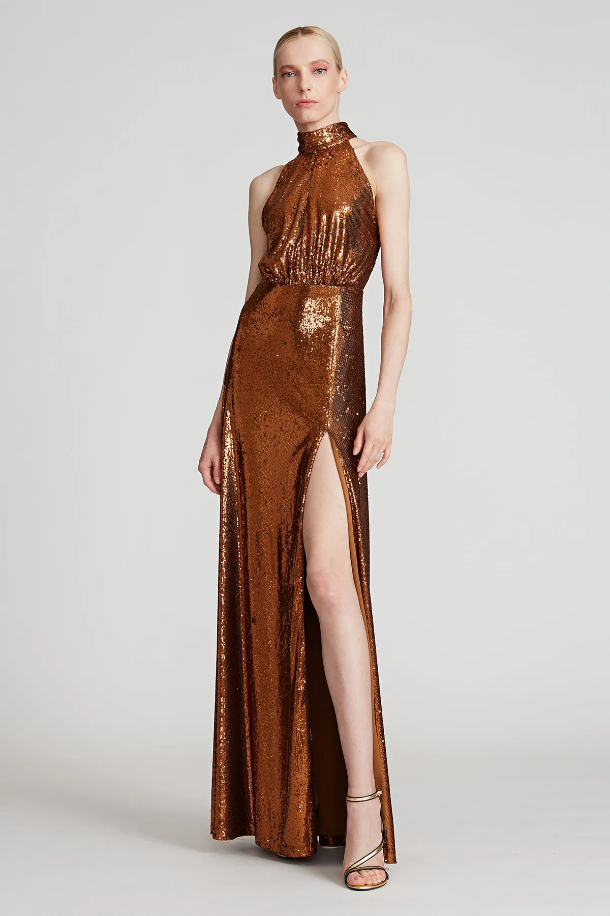 Brinley Sequin Halter Gown sold by H by Halston product image thumbnail 4