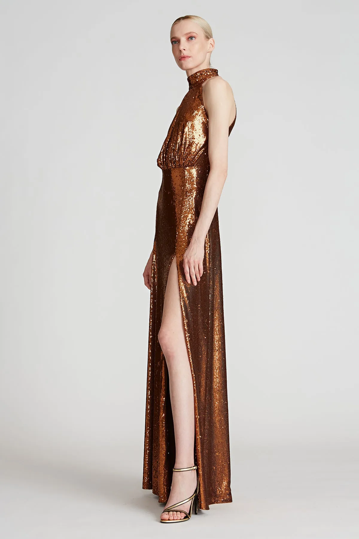 Brinley Sequin Halter Gown sold by H by Halston product image thumbnail 2
