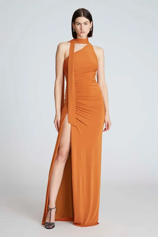 Audrie Gown in Jersey sold by H by Halston