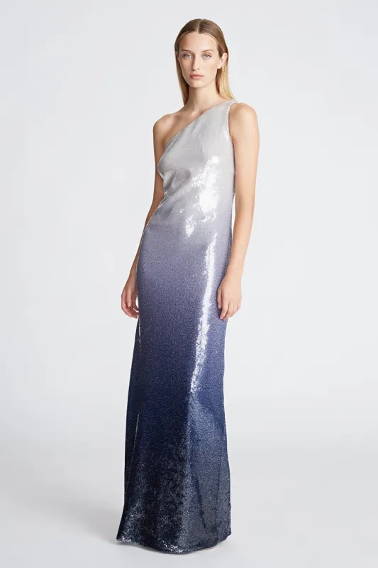 Tiana Gown In Ombre Sequins sold by H by Halston