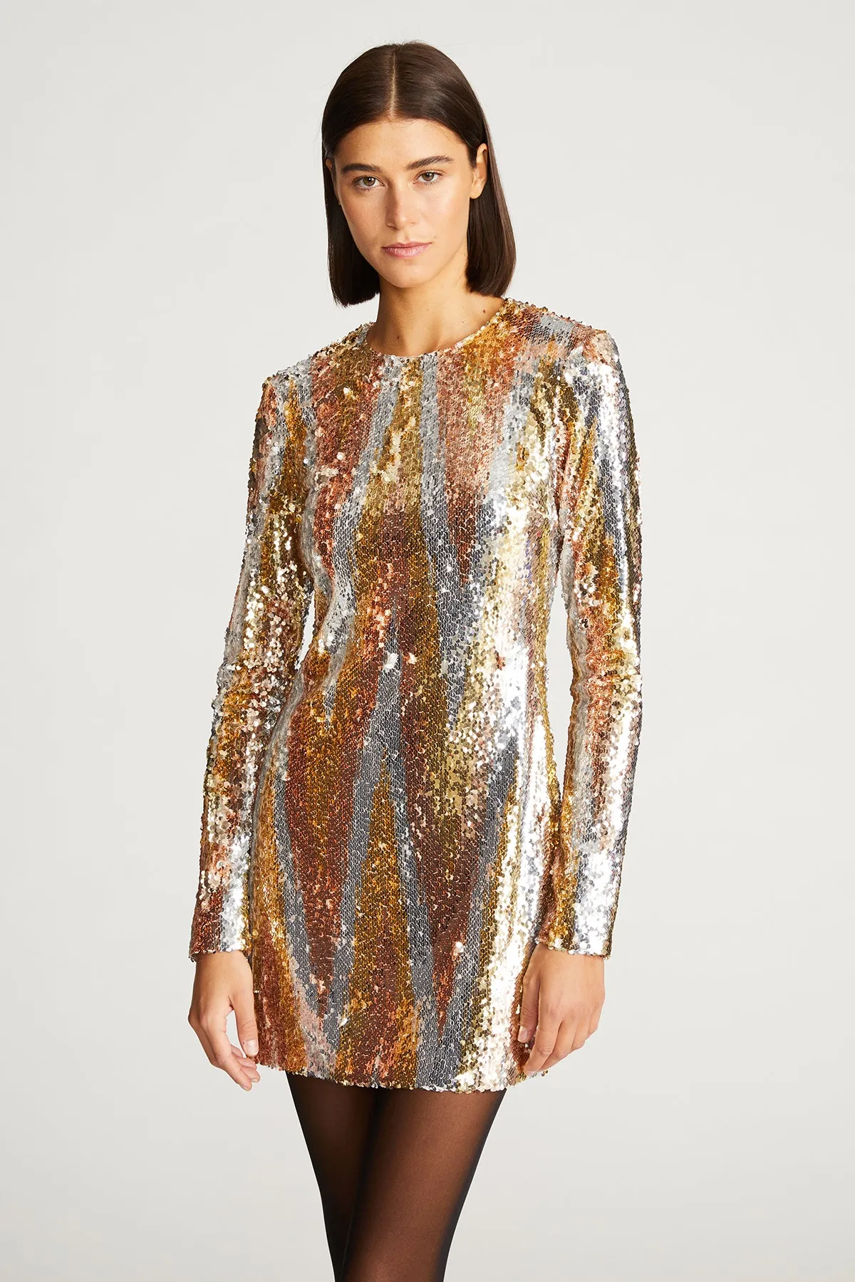 Maude Dress In Chevron Sequin sold by H by Halston product image thumbnail 3