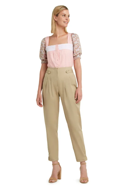 Button Front Blouse in Stretch Poplin sold by H by Halston