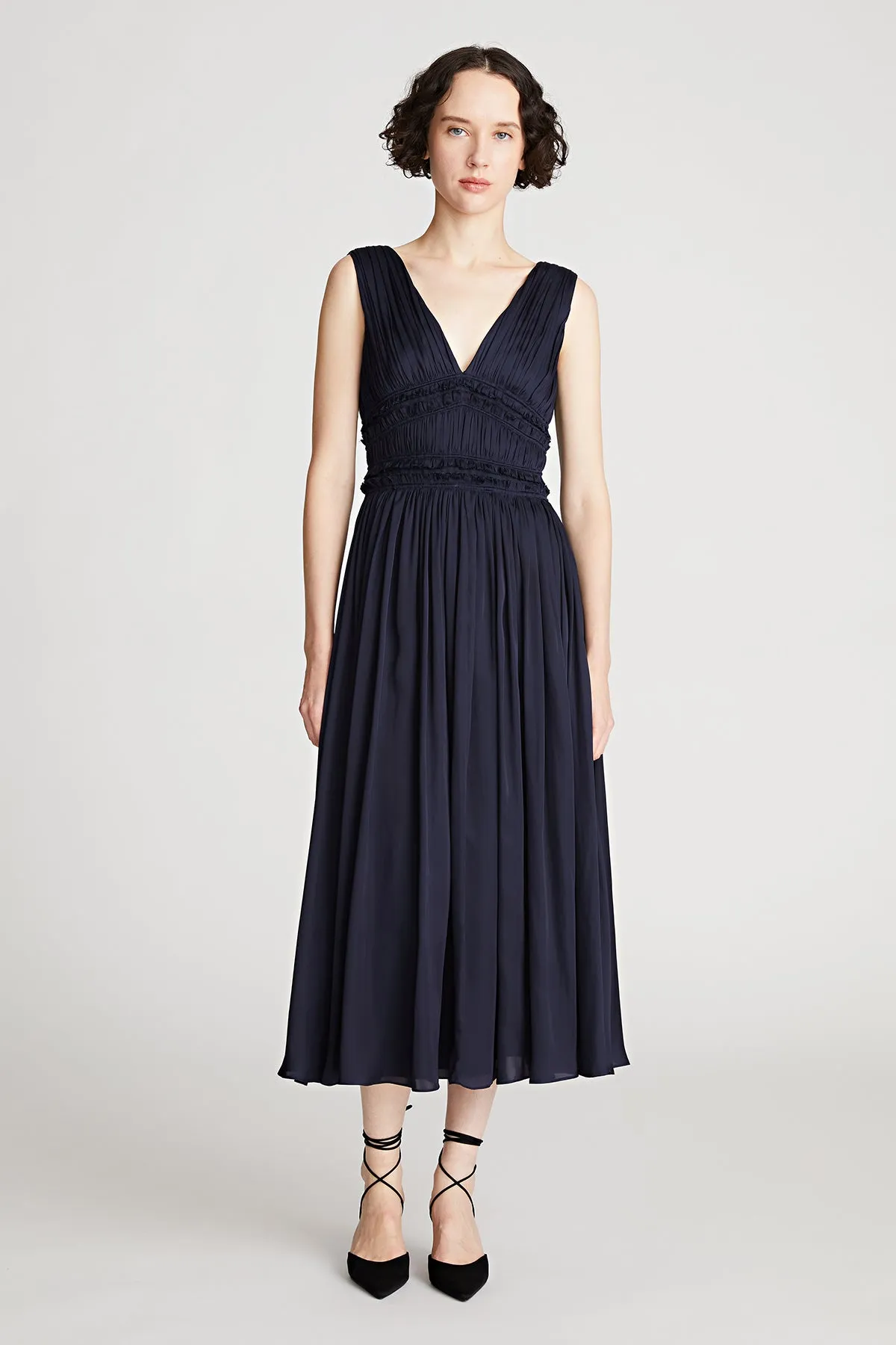 Reilly Dress In Fluid Satin sold by H by Halston