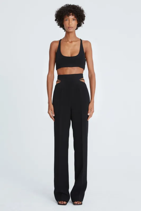Kenzie Crepe Cut Out Pants sold by H by Halston