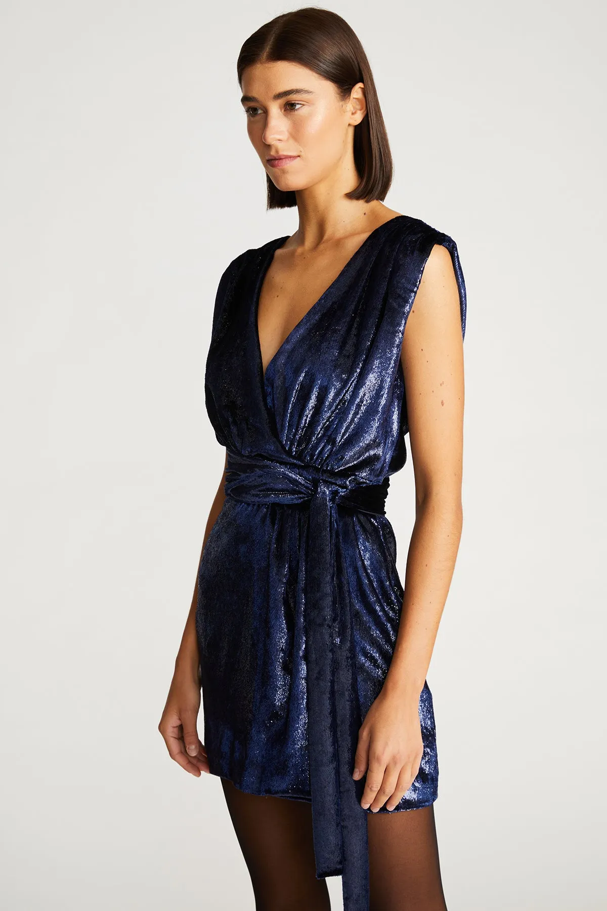 Lennox Dress In Velvet sold by H by Halston product image thumbnail 3