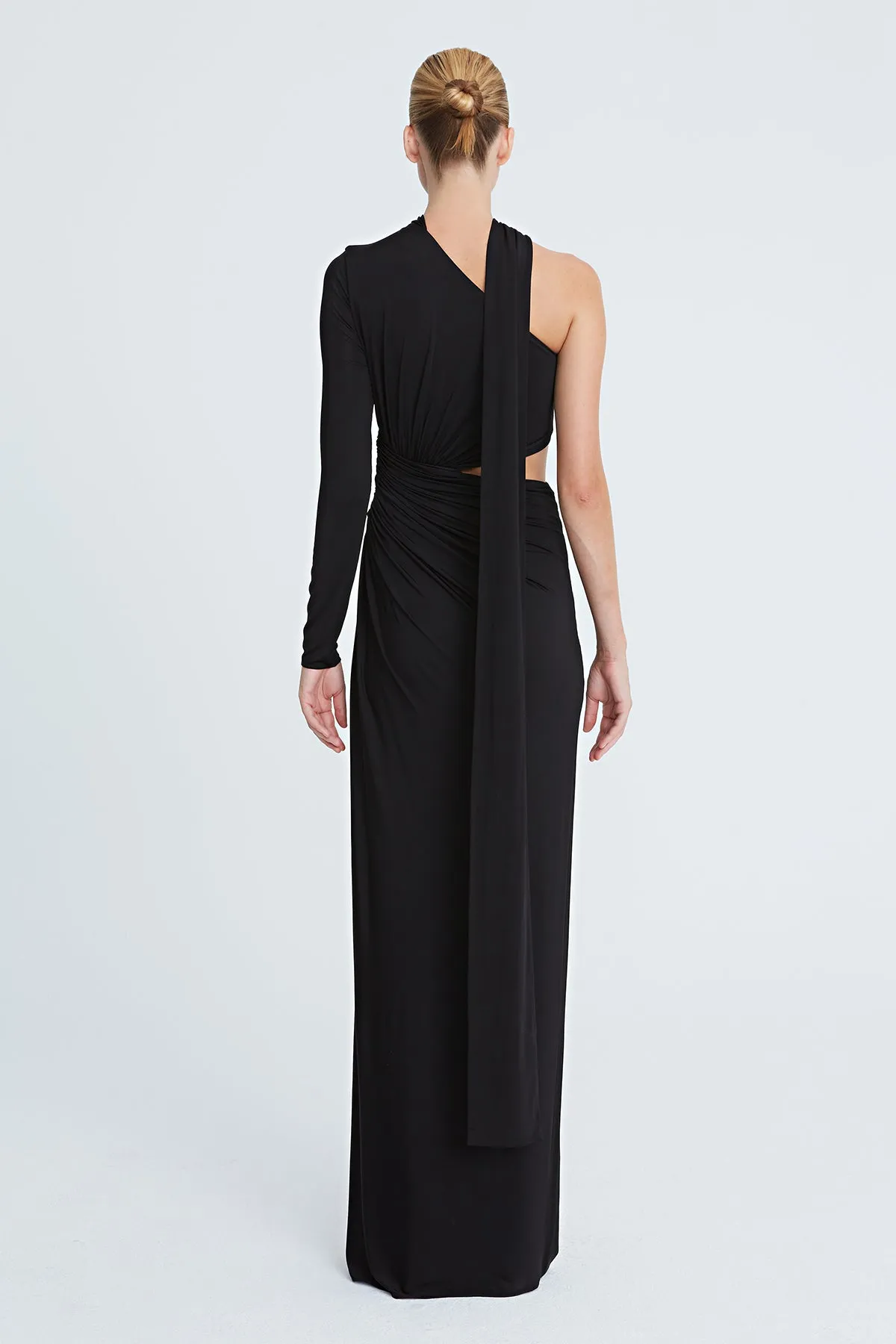 Joanna Jersey Asymmetric Gown sold by H by Halston product image thumbnail 3