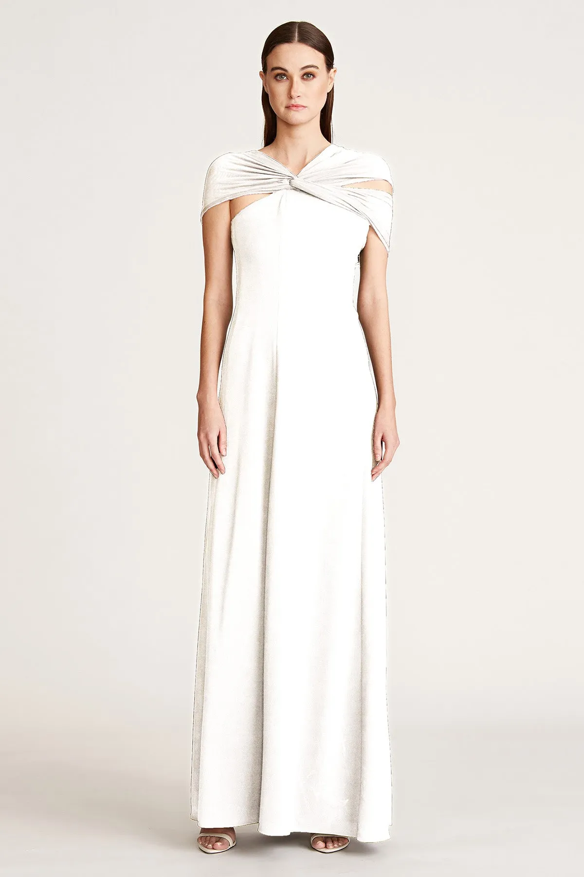 Eden Stretch Crepe Gown sold by H by Halston