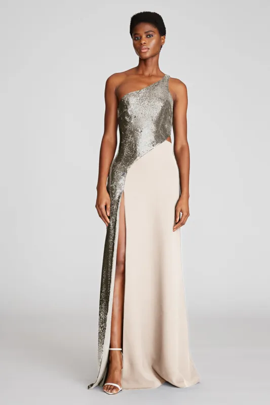 Carson Gown In Sequins/Crepe sold by H by Halston