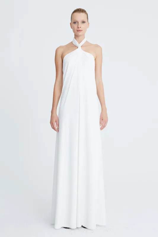 Lilah Jersey Twist Halter Gown sold by H by Halston