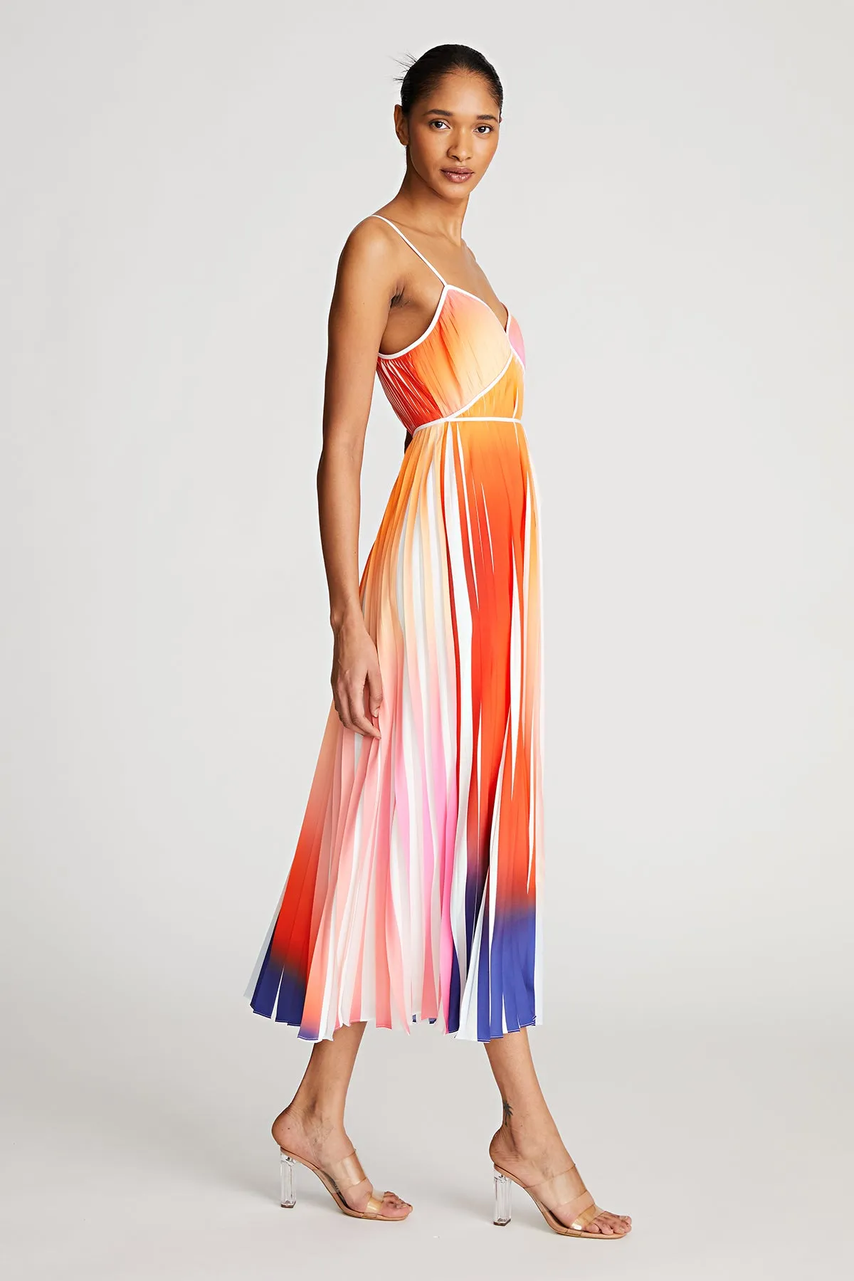 Mollie Dress In Pleated Print sold by H by Halston product image thumbnail 3