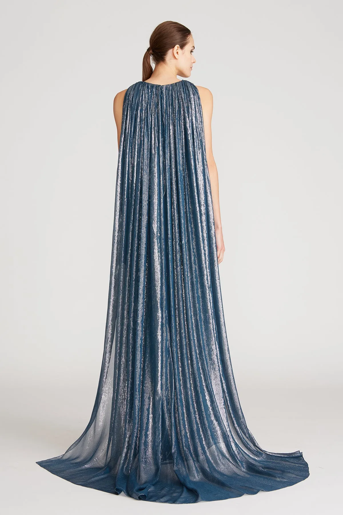 Bianca Lurex Chiffon Cape Gown sold by H by Halston product image thumbnail 2