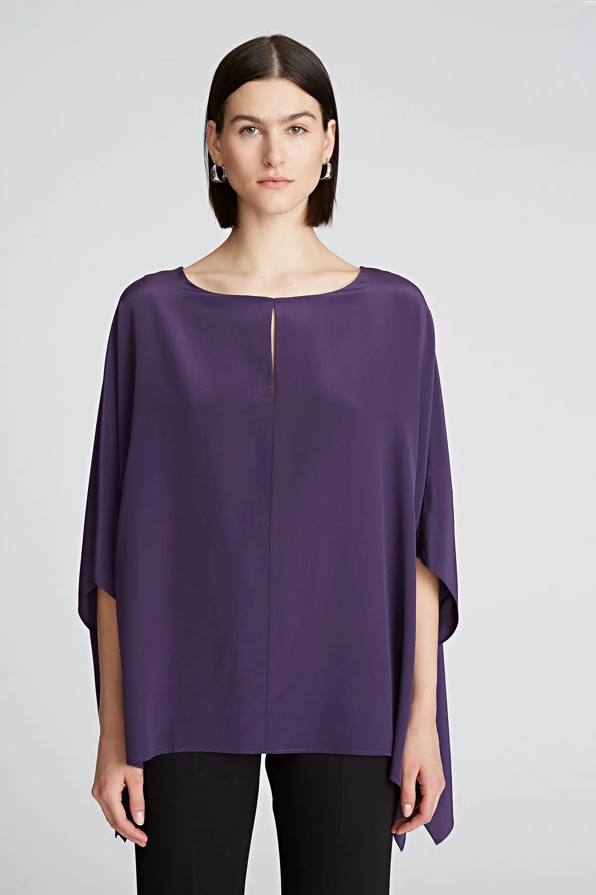 Wendy Top In Crepe De Chine sold by H by Halston