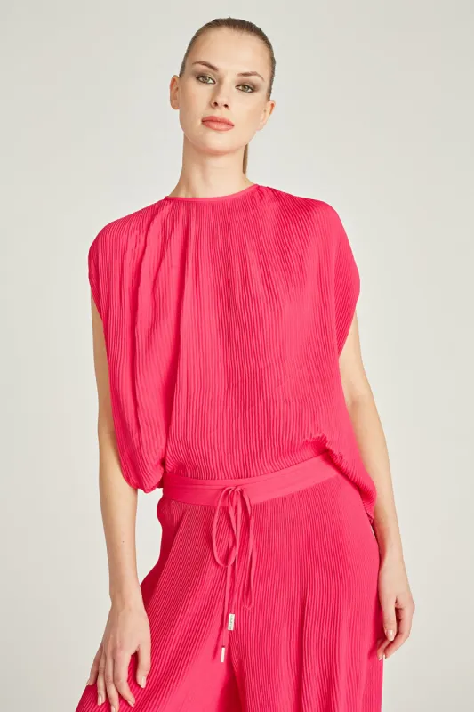 Aerin Pleated Crepeon Top sold by H by Halston