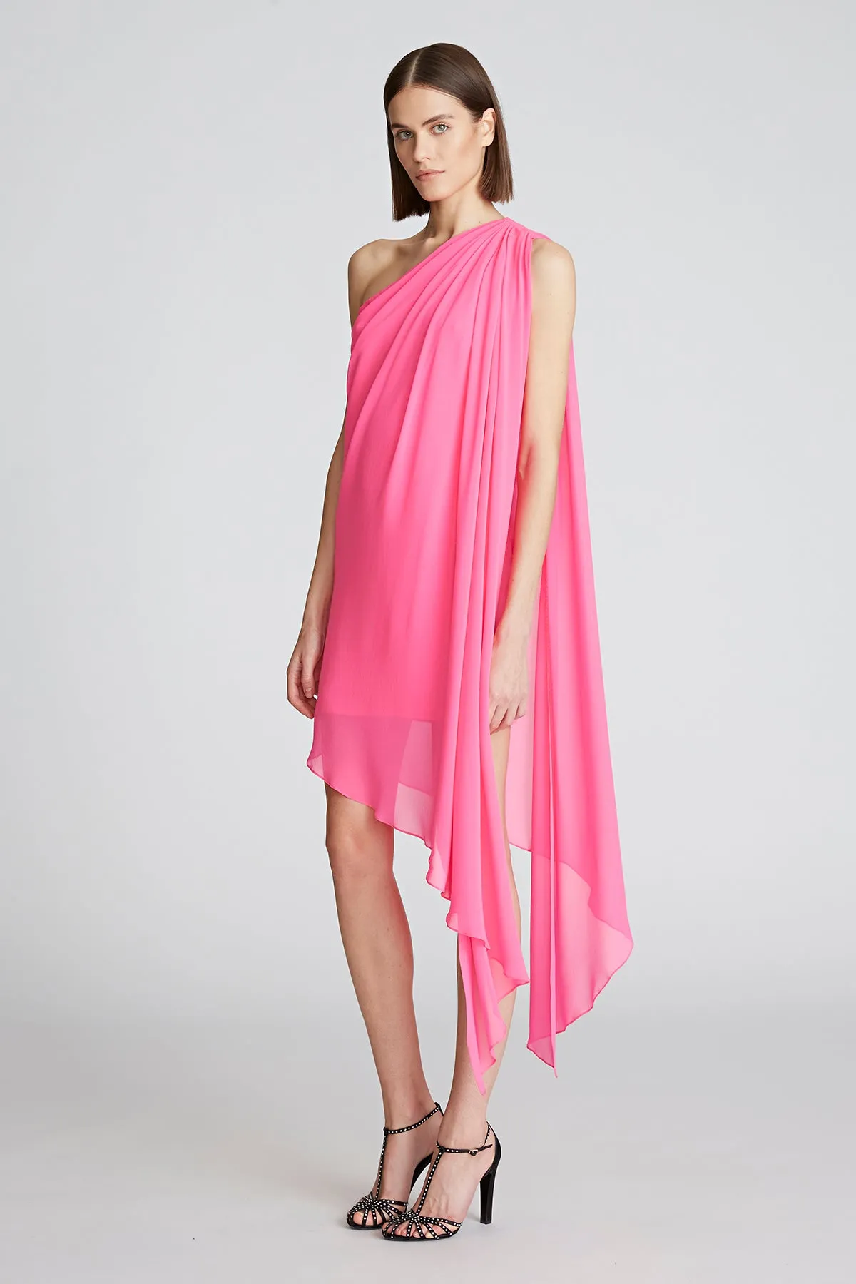 Mira Chiffon Draped Cocktail sold by H by Halston product image thumbnail 3