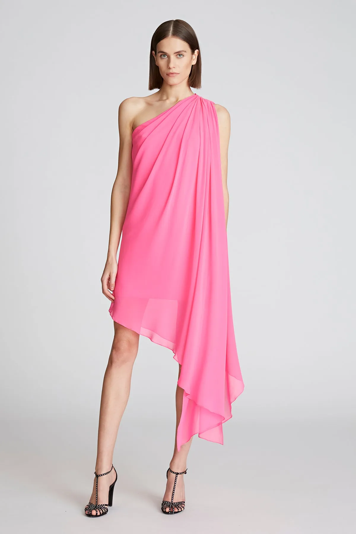 Mira Chiffon Draped Cocktail sold by H by Halston