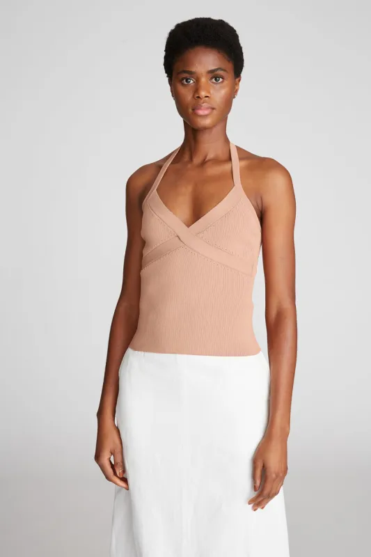 Tinsley Tank In Matte Viscose sold by H by Halston