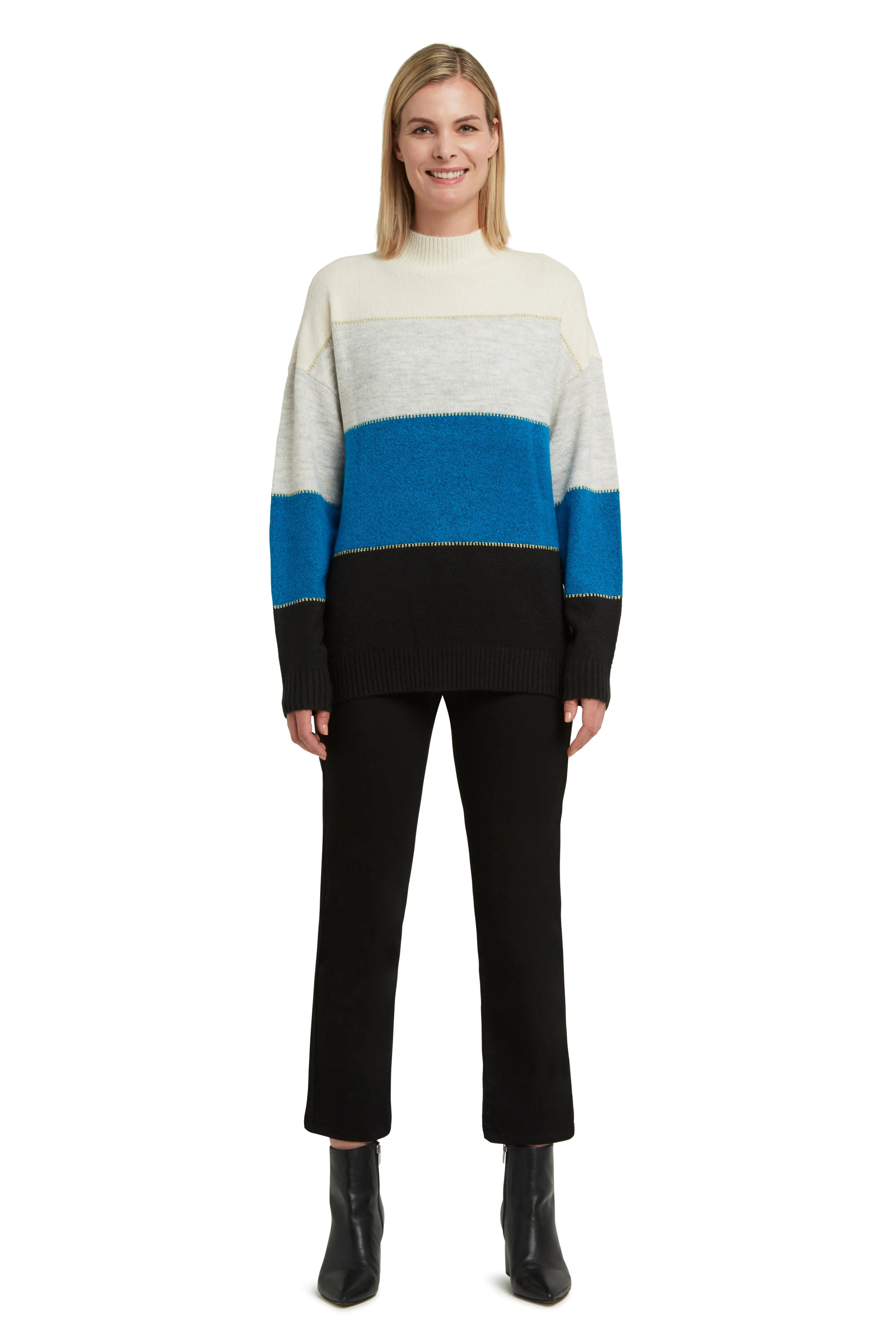 Mock Neck Long Sleeve Pullover Sweater sold by H by Halston
