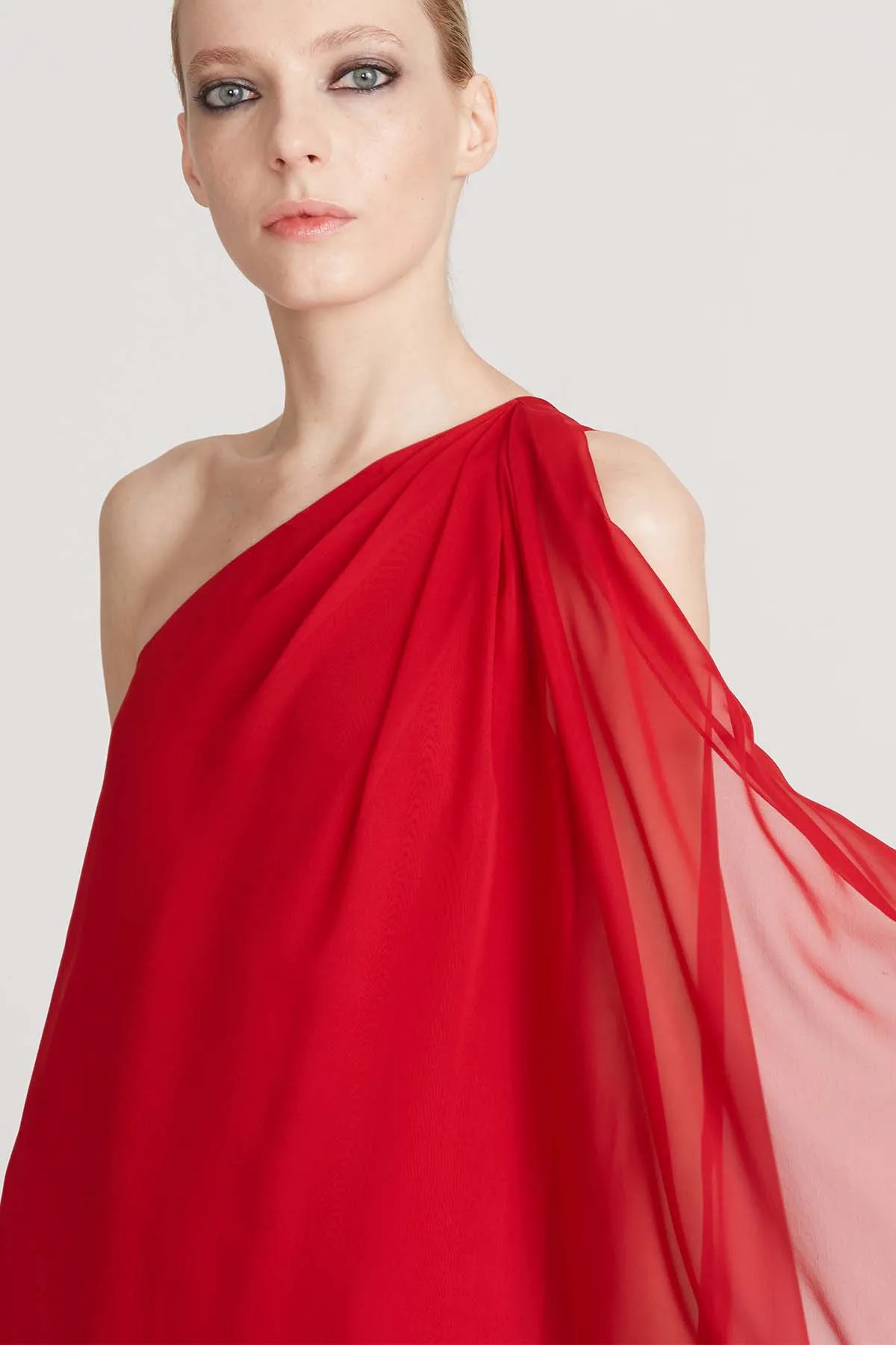 Marisa One Shoulder Crepe Gown sold by H by Halston product image thumbnail 4