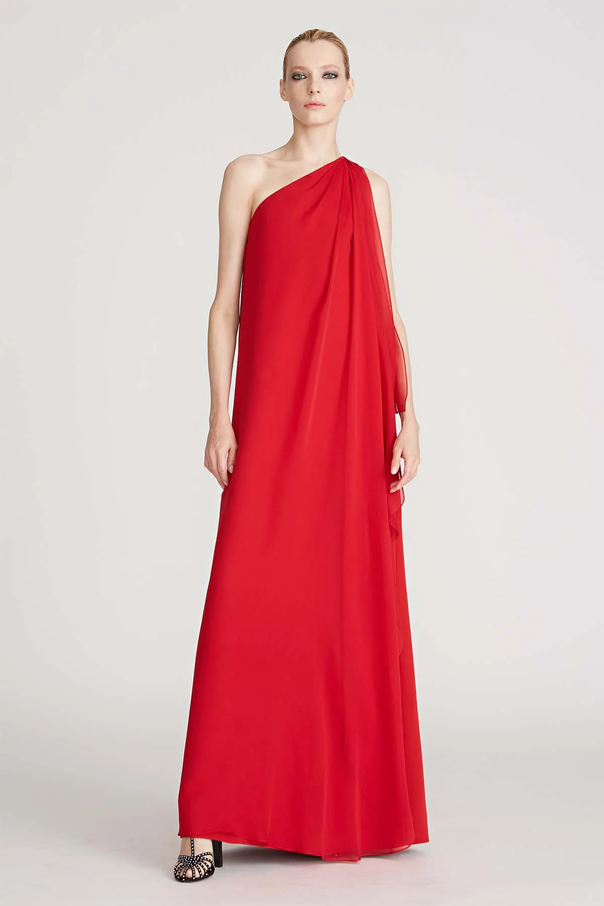 Marisa One Shoulder Crepe Gown sold by H by Halston product image thumbnail 3
