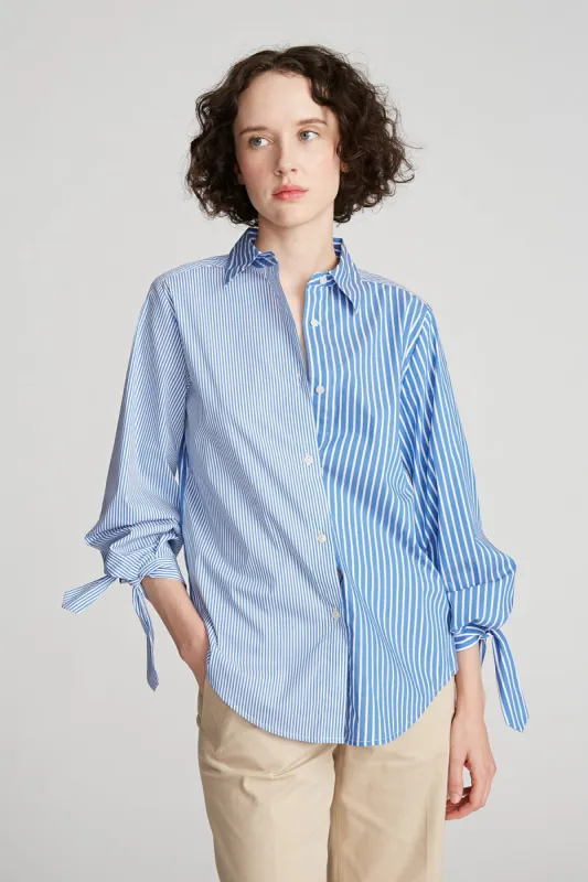 Gen Blouse In Striped Shirting sold by H by Halston