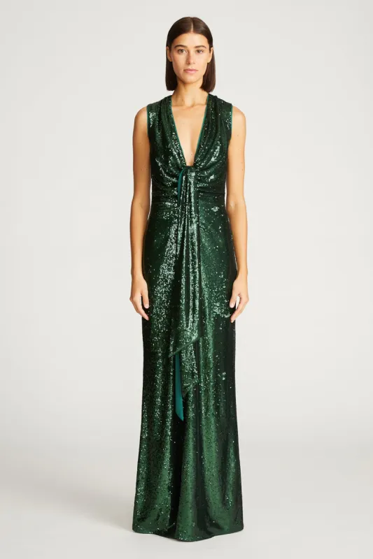 Magdalena Gown In Sequin sold by H by Halston