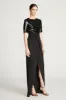 Keagan Gown In Sequin & Crepe sold by H by Halston