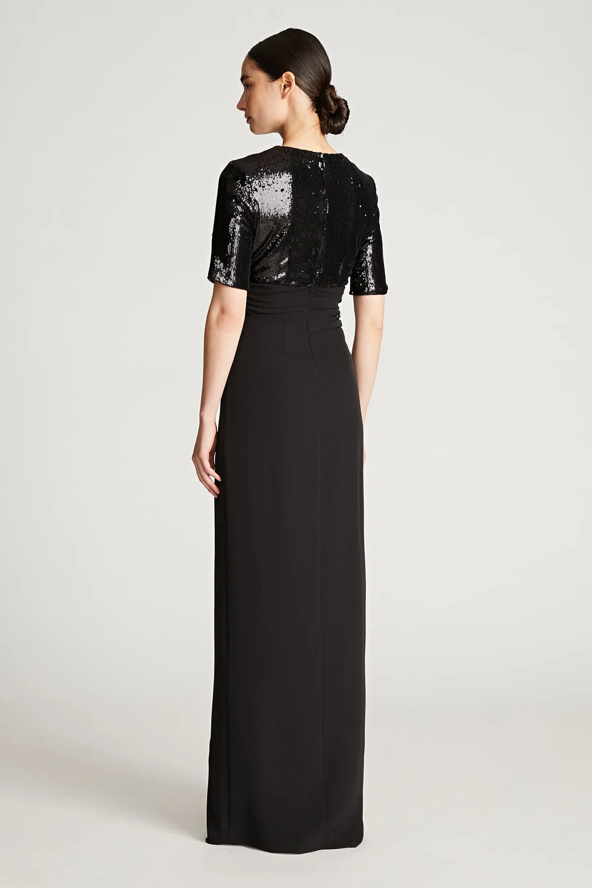 Keagan Gown In Sequin & Crepe sold by H by Halston product image thumbnail 3