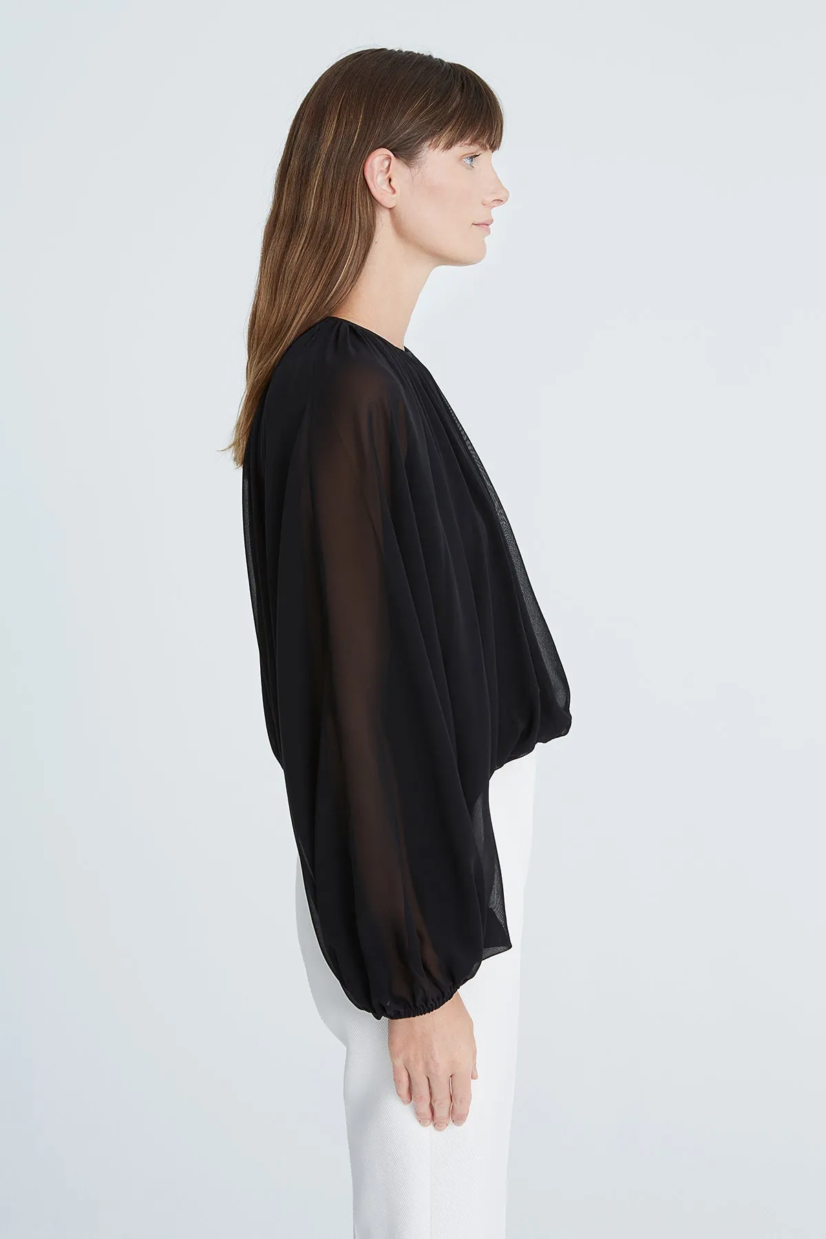 Cara Chiffon Blouson Top sold by H by Halston product image thumbnail 4