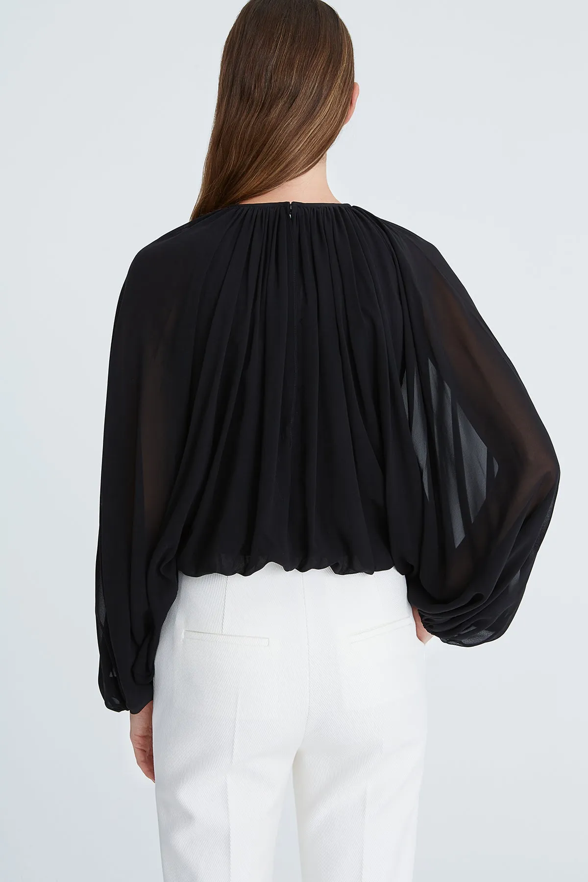 Cara Chiffon Blouson Top sold by H by Halston product image thumbnail 2