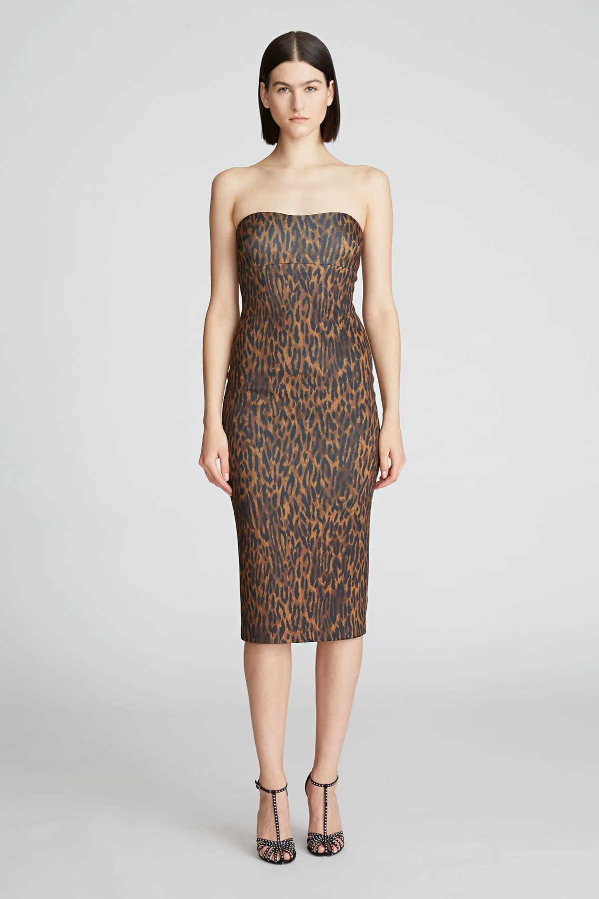 Emilia Dress In Leopard Scuba sold by H by Halston