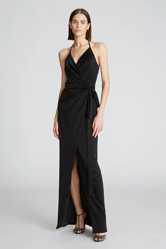 Celia Gown In Satin Back Crepe sold by H by Halston