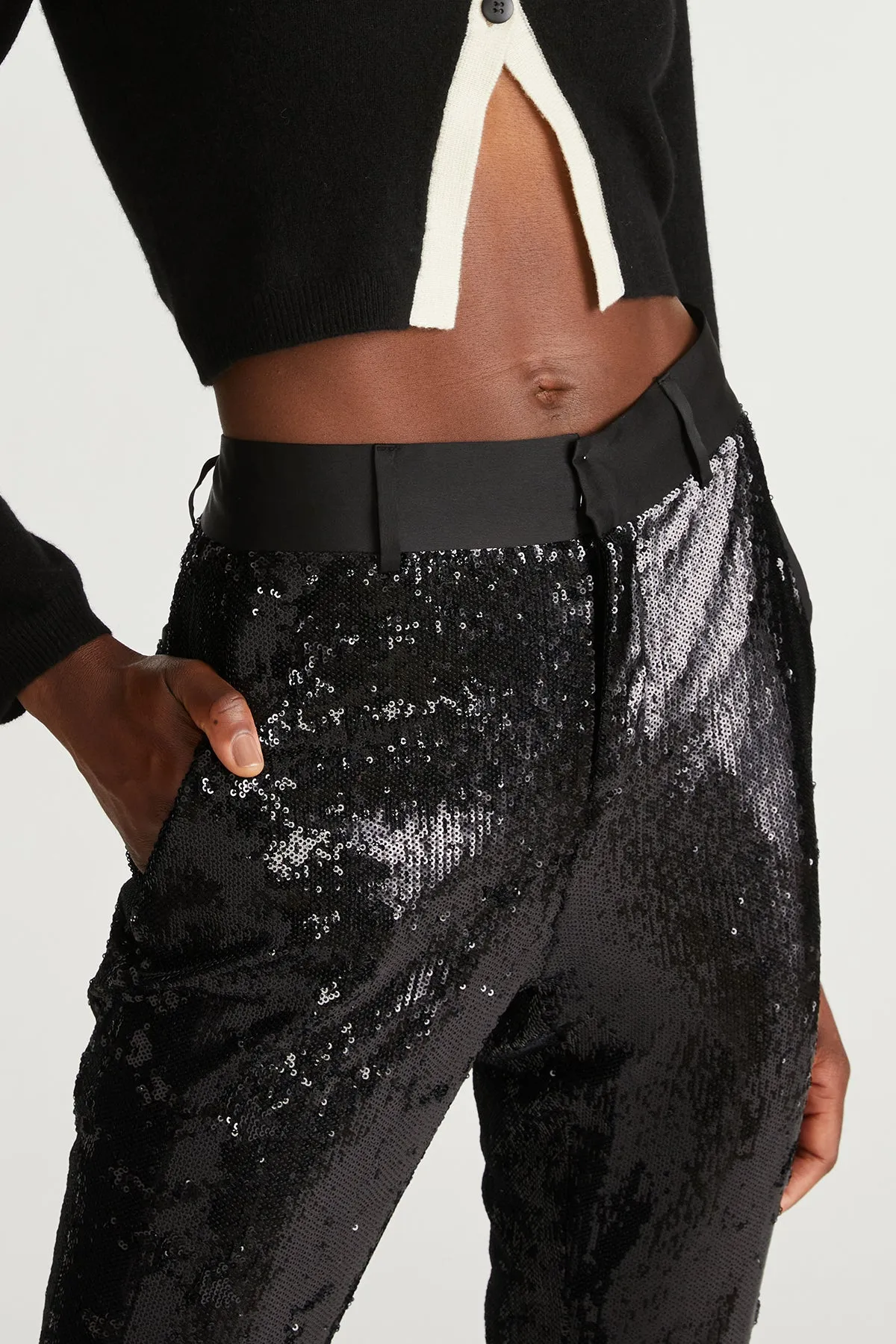Davon Pant In Sequin sold by H by Halston product image thumbnail 4