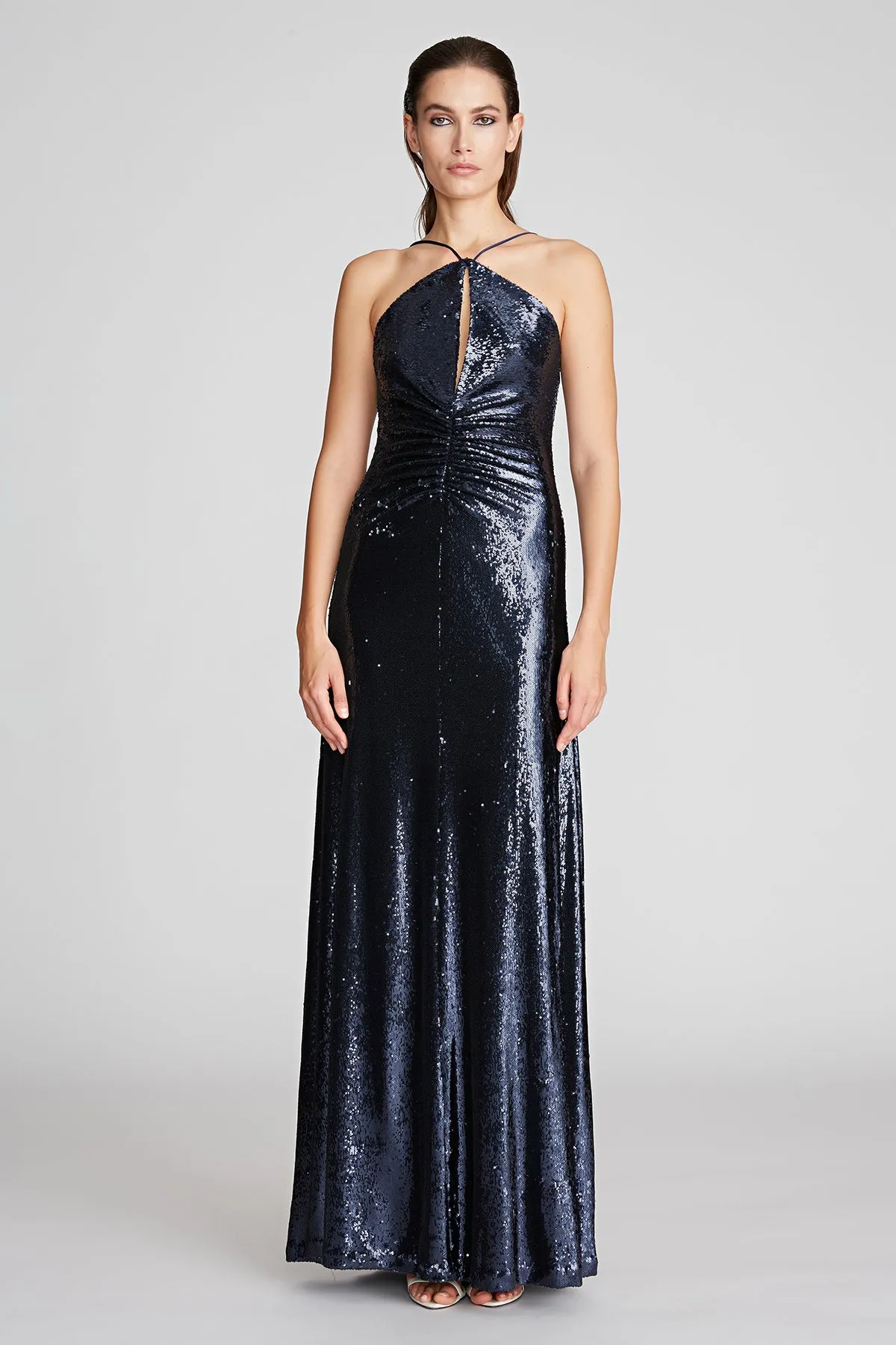 Maya Gown In Sequins sold by H by Halston