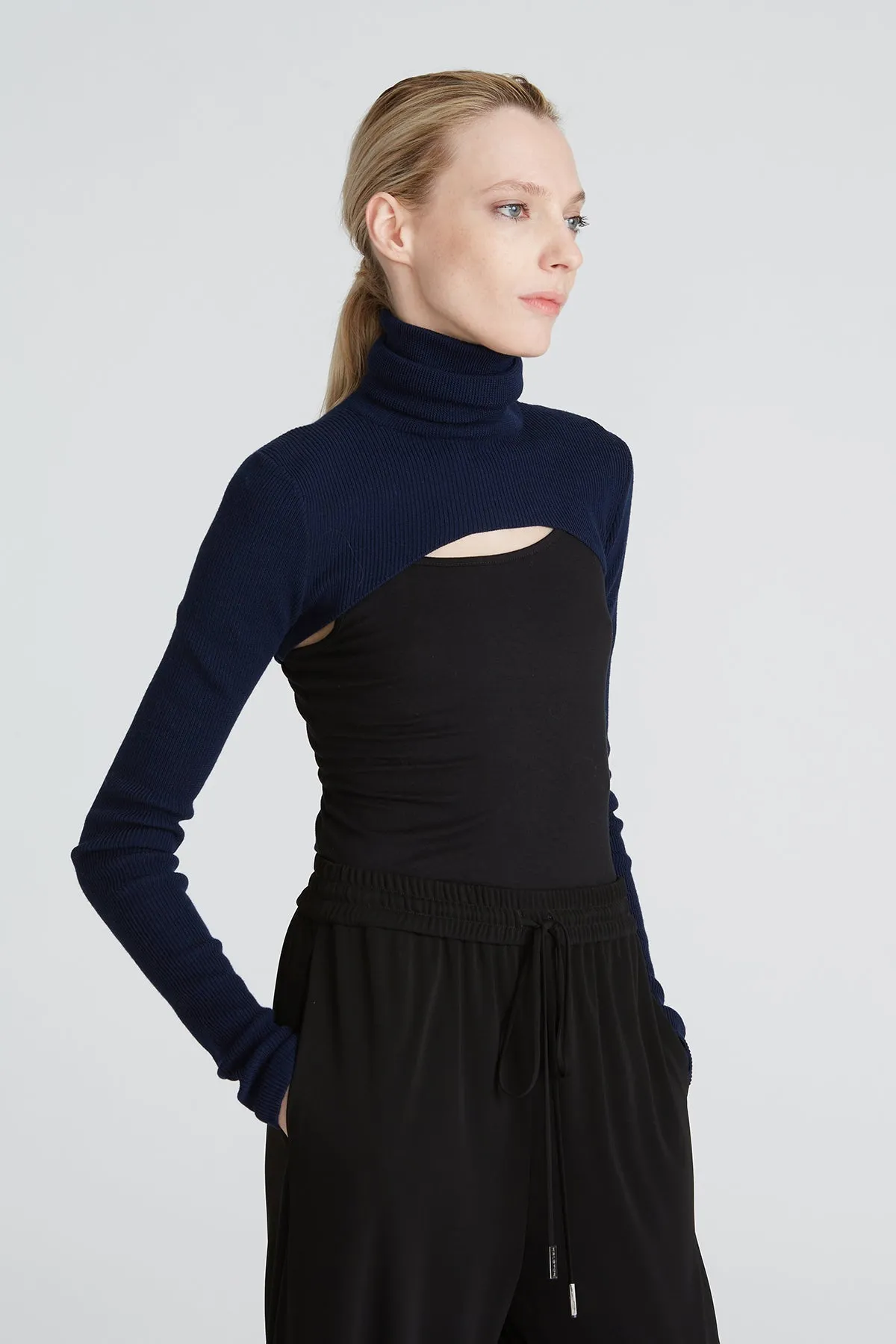 Mina Turtleneck Shrug sold by H by Halston product image thumbnail 2