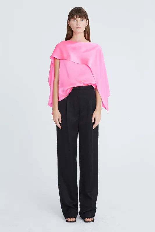 Dahlia Charmeuse Draped Top sold by H by Halston