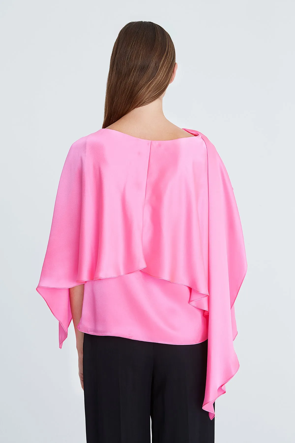 Dahlia Charmeuse Draped Top sold by H by Halston product image thumbnail 3