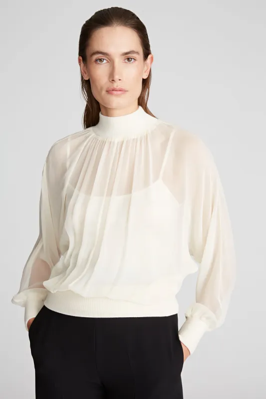 Aubrey Georgette Top sold by H by Halston