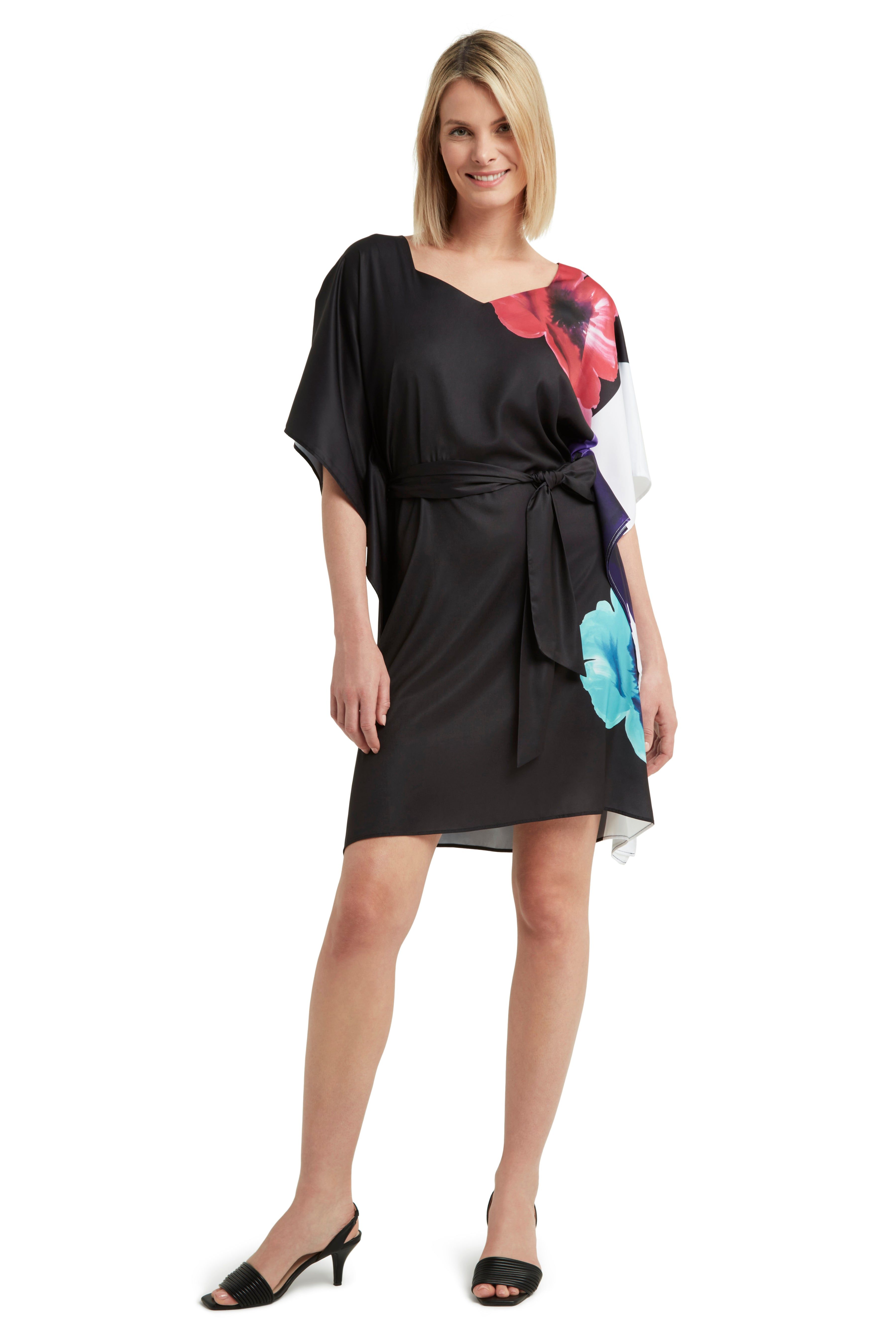 Belted Caftan Dress in Washed Satin sold by H by Halston