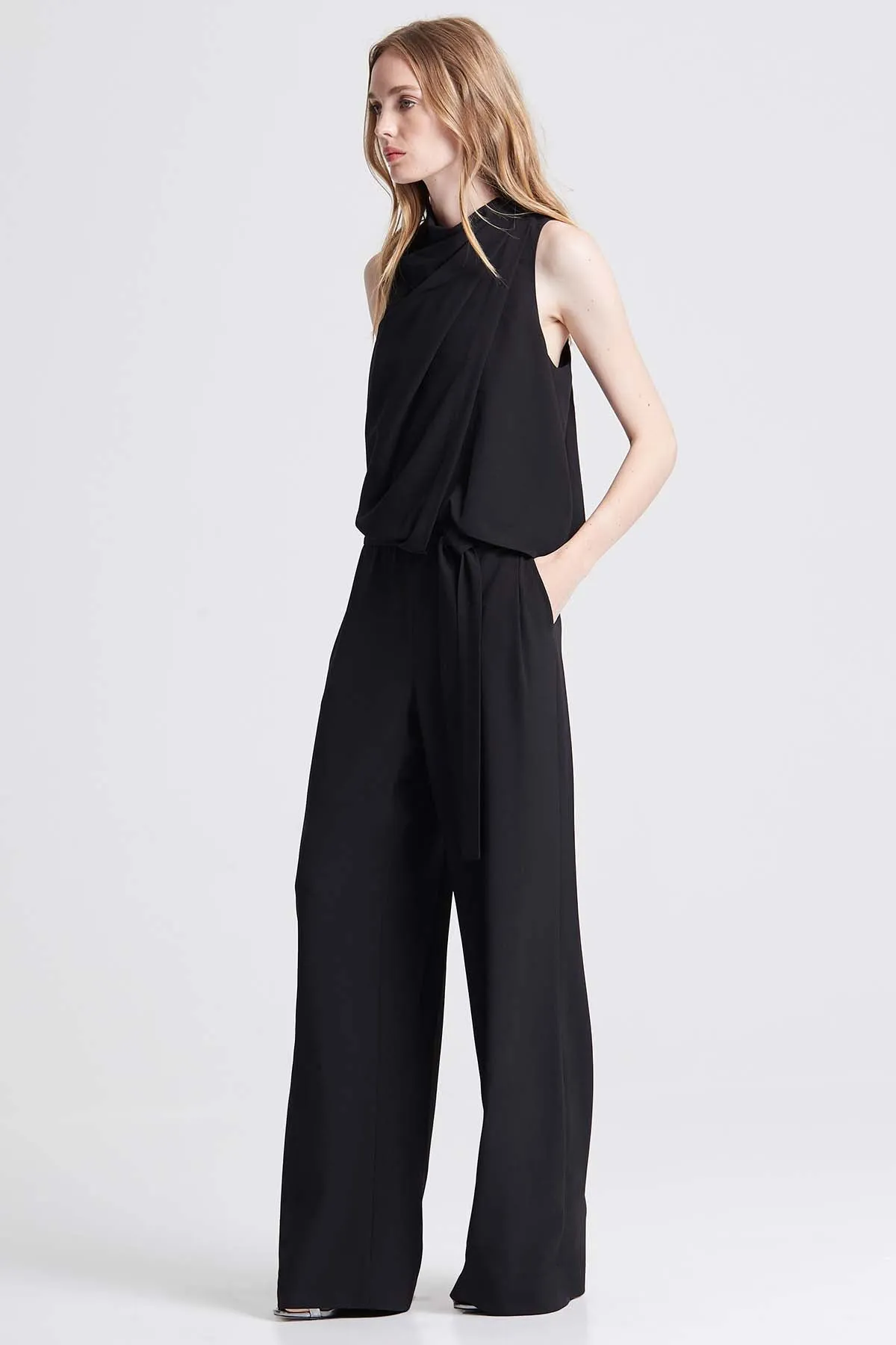 COWL DRAPE JUMPSUIT sold by H by Halston product image thumbnail 4