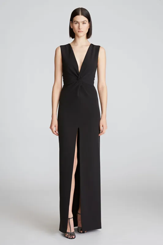 Melanie Gown In Stretch Crepe sold by H by Halston