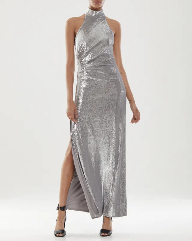 Zenia Mock Neck Gown made by H by Halston