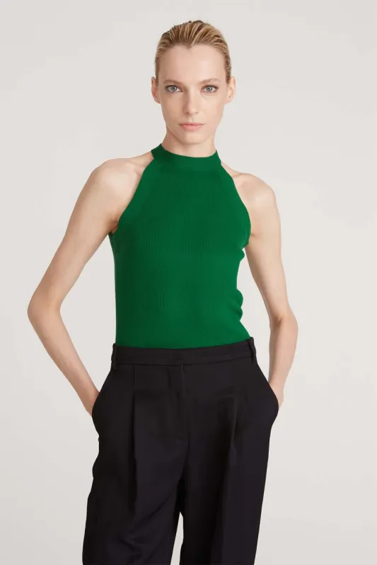 Bailey Merino Wool Halter Knit Jade sold by H by Halston