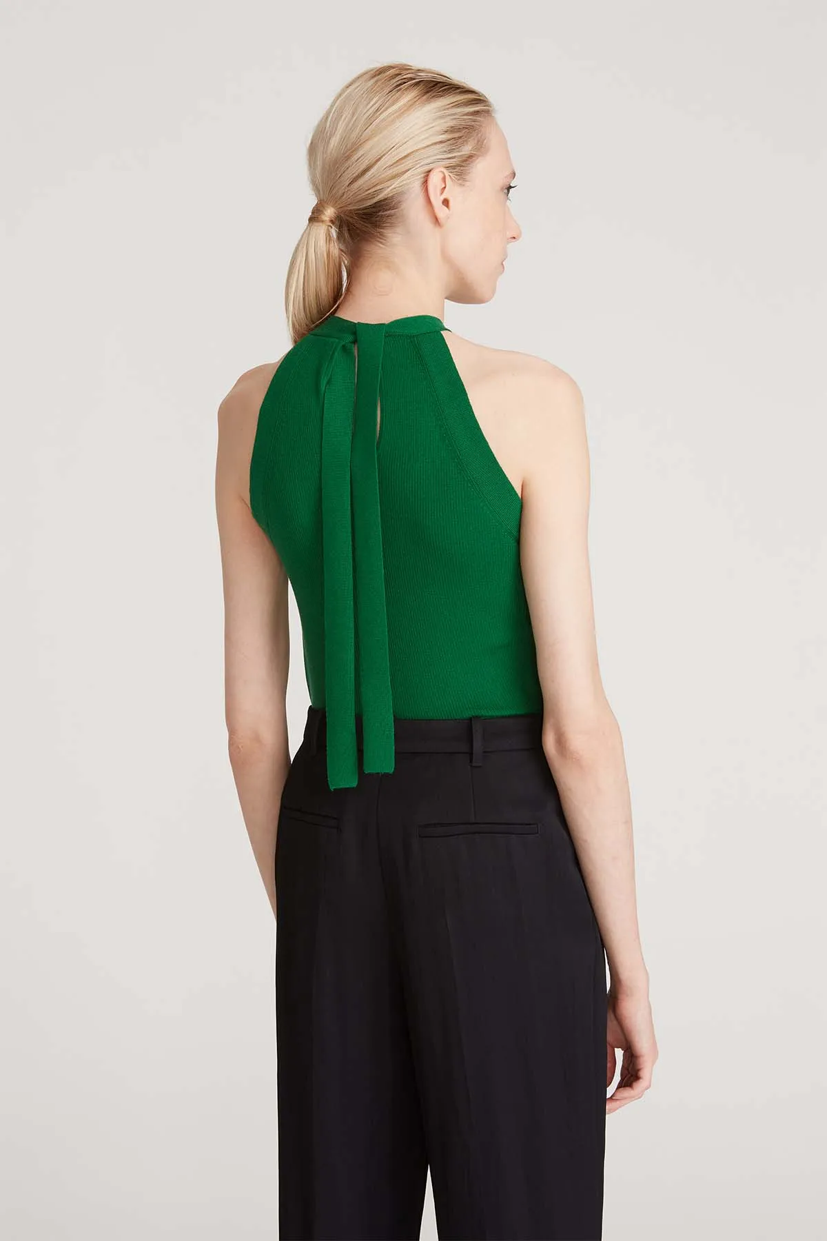 Bailey Merino Wool Halter Knit Jade sold by H by Halston product image thumbnail 2